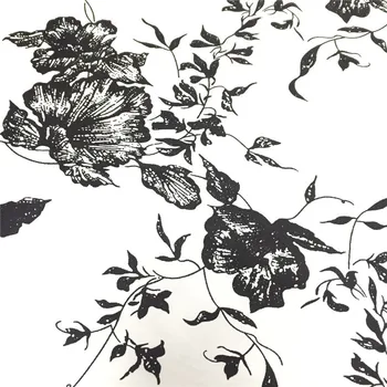 BZ48 100*140 cm bijela spin Crni cvijet pamučne tkanine za žene visoke gustoće protežu puplin tkiva stare europske tkiva