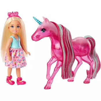 Originalna lutka Barbie Dreamtopia Unicorn Chelsea Dolls for Baby Girls Pony House pribor Igračke igračke za djecu Juguetes