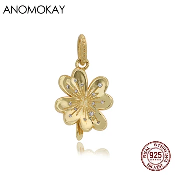 Moderan stil miješanje boja zlata list leptir 925 srebrni privjesci idealni narukvica zlatne boje biljka insekt lopta za DIY nakit