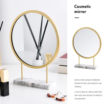 1pc moda skandinavski mramor make-up ogledalo jednostavan mini stolni cijele ogledalo doma dekor