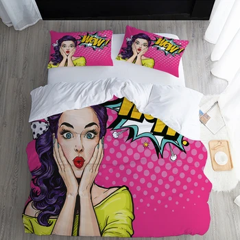 Silstar Tex Fashion Woman komplet posteljinu 3pcs deka Queen King duvet pokriva setovi jastučnica, posteljina, kućni tekstil dekor