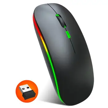 Bežični miš M40 2.4 G šarene osvijetljena punjiva glupi ultra-tanki za PC laptop stolni prijenosni ured optički miš