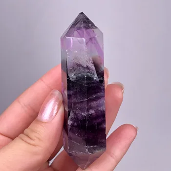 Prirodni fluorit Kristal boja bar fluorit quartz Crystal točkasto terapija šestokutno bar terapija kamen