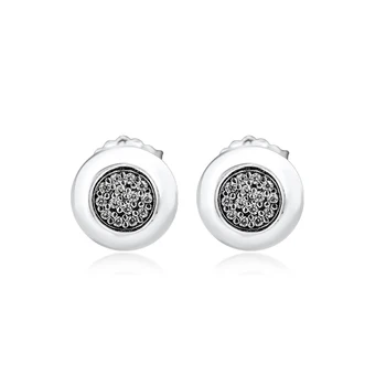 Pravi srebra 925 potpis srebrne naušnice naušnice dugmad za žene Djevojke dar stranke privjesak nakit brincos