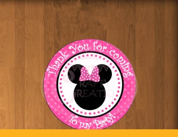 Individualne personalizirane Minnie hvala naljepnica cupcake Toppers ukras djeca naljepnica naljepnica za Rođendan isporuke