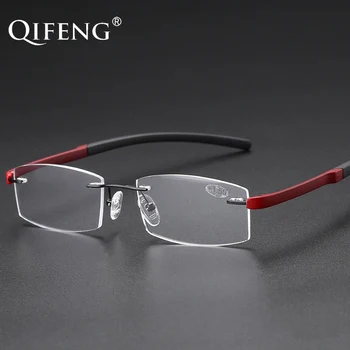 QIFENG naočale za čitanje Muškarci Žene rimless diopters Пресбиопические naočale Muškarci Žene naočale +1.0+1.5+2.0+2.5+3.0+3.5+4.00 QF229