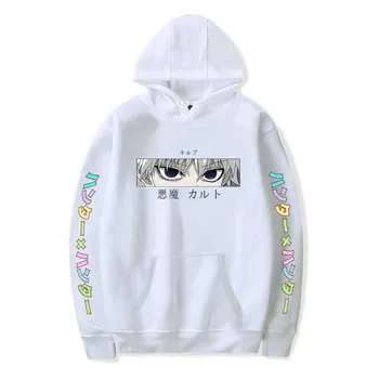 Japanska anime Funny Killua Eyes Killua HxH hoodies 2020 jesen Japanski stil Hunter X Hunter vanjska odjeća za žene/muškarce hoodies