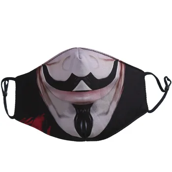 2 komada smiješno Maska odraslog Maska stranka strašna maska za odrasle Mondkapje prati pamučna Maska moda Mascarillas