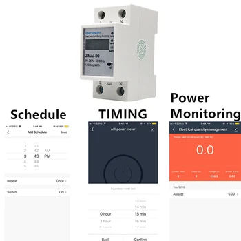 Tuya Smart Power Meter WiFi Power Consumption Switch Energy Monitoring brojilo energije jednofazni kompatibilan sa Google Alexa