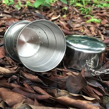 Prijenosni sklopiva čaša od nehrđajućeg čelika sportski napitak boca vode za putovanja vanjski kamp pješačenje posuđe uvlačenje šalica