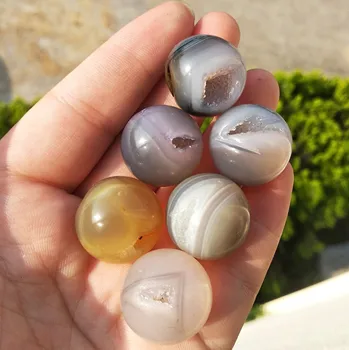 Prirodni жеод ahat perle liječenje crytsal kamen mini жеод opseg loptu