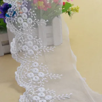 3 metra 11 cm širina pamuk također izvesti šivanje čipke trake čipka ukrasi tkanina lutke čipke DIY pribor za odjeću za vjenčanje čipke#3372