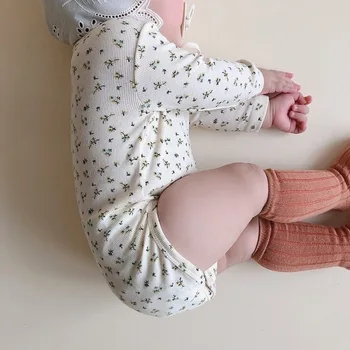 2020 Proljeće Novorođenče Djevojka Lijepa Odjeća Pamuk Potkošulja I Dugih Rukava Cvjetni Body Novorođenče Odjeću Onesie