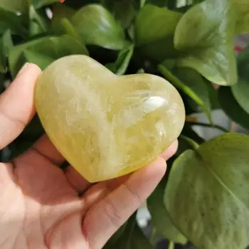70-80 mm prirodni kvarcni kristal пухлое srce citrin Kristal u obliku srca kamena za poklon