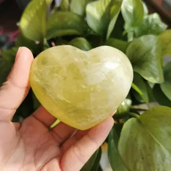70-80 mm prirodni kvarcni kristal пухлое srce citrin Kristal u obliku srca kamena za poklon