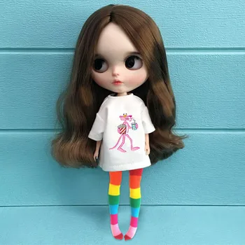 2 kom./compl. 30 cm Blyth lutka odjeća, moda majica + traperice čarape čarape za Barbie košulja za 1/6 lutka pribora