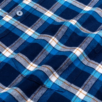Muška pokrivač mat фланелевая košulja dugih rukava jednokrevetna džep standardna sadnja udoban mekani pamuk svakodnevne majice s gumbima