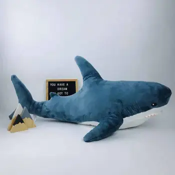80 cm slatka morski pas lutka pliš igračke kreativne djeca morski pas kauč pliš igračke za djecu spavaća soba darove mekani jastuci jastuci ukras R4E9