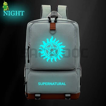 Сверхъестественный sjajni ruksak Hunter Winchester Bros Sam Dean Castiel laptop ruksak školske torbe za mlade putne torbe