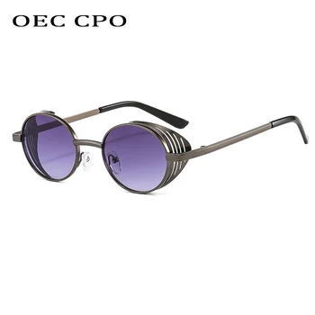 OEC CPO ovalni punk stare sunčane naočale Žene muškarci cijele brand dizajner ženske sunčane naočale steampunk retro naočale UV400 Oculos