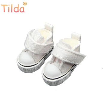 Tilda 3.5 cm Mini Doll Shoes For Blythe Doll Igračke 1/6 platnu tenisice i cipele za BJD od samta krpe pamuk 15 cm EXO lutke 5 parova/lot