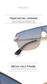 Novi trendi sunčane naočale rimless dame jednodijelni moda kvadratni okvir luksuzni brand sunčane naočale UV400 Oculos De Sol