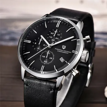 PAGANI DESIGN mens Top Brand luksuznih satova od prave kože Japan VK67 Mehanizam quartz chronograph sat Relogio Masculino