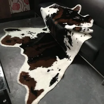 90x110cm/170x220cm S L SZIE Cow Printed Cowhide Promašaj Kože Leather нескользящий protuklizni tepih Animal Print Carpet za dom