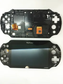 Novi zaslon za Playstation PS vita 1000 PSV 1 100x dodirni LCD zaslon digitalni s sastavljanje s okvirom crna bijela plava