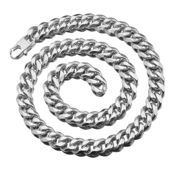 12/15 mm Gothic nakit muške ogrlice na vratu žene poklon za muškarce srebrna boja nehrđajućeg čelika ogrlicu steampunk pribor