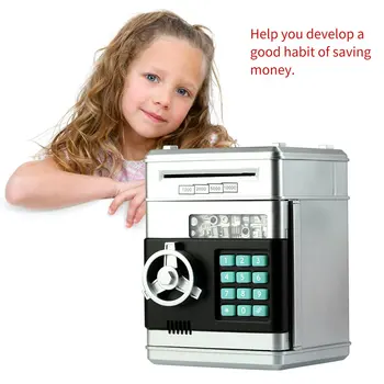 Kids Cartoon Electronic Money Bank Security Piggy Bank Mini ATM Password Coins Money Savings Box Smart Voice Igračke