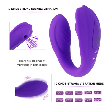 Snažan usisni клиторы odojak seks-igračke za žene dildo vibrator snažan 10 načina vibracije USB-punjive G Spot maser