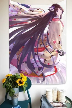 Simsant japanska manga tapiserija Čarobna djevojka igraonica freska umjetnost zidne tapiserije za dnevni boravak doma dekor
