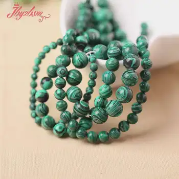 6,8,10 mm okrugle perle loptu umjetni zeleni malahit kamen perle za DIY ogrlica narukvica naušnice izrada nakita 15
