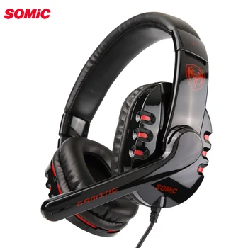 SOMiC G927 Virtual 7.1 Surround Sound Gaming Headset Strong Bass with Mic Volume Control Over-ear Headband for computer PC