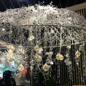 120 cm prozirni akril lopta vijence Crystal žica branch niz svadbeni nakit vijenac DIY božićni dekor odmor atribute