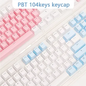 PBT proziran svjetla Keycaps 104 tipke mehanička tipkovnica Key Cap Double Shot Key Cap za Cherry MX
