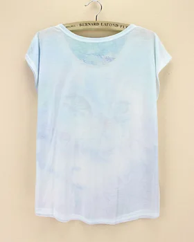 Moda ljeto tee ženska t-shirt mačke ispis top tees za djevojčice Europski i američki elegantan ženski t-shirt drop shipping