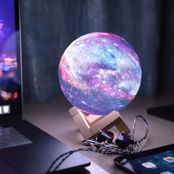 3D ispis Galaxy Moon Lamp Night Light Garland Table Lamp16 Color Change Touch and Remote Control Galaxy Light Led Lamp