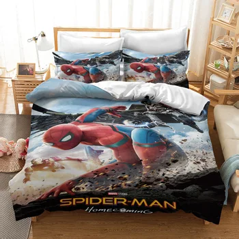 Disney Spider-Man komplet posteljinu Marvel karakter dječak komplet posteljinu luksuzni deka, posteljina, Set de Kama 3d posteljinu