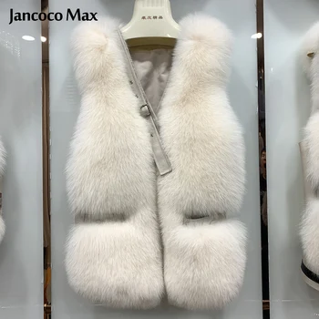Žene, luksuzna koža vest je zima topla pravi krzno prsluk moda klaudije lizija krzno Dama jakne S7906