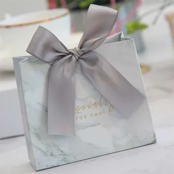 Creative European Grey Marble Lines Candy Bag Box for Party Table Decoration/Event Party Supplies/Wedding Favours poklon kutije