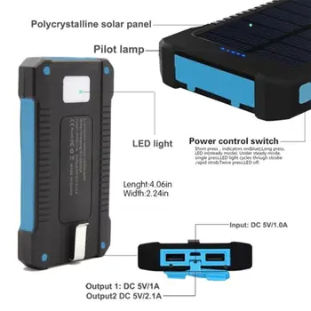 LED dual USB port solarni panel Power Bank Case kratak i moderan punjač DIY Kits Box za Samsung 18#820
