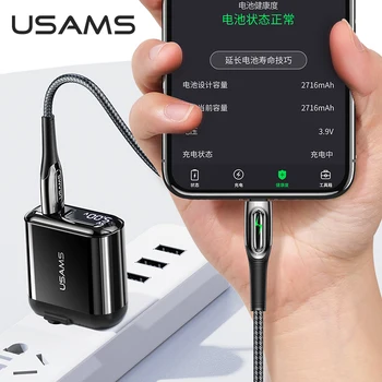 USAM Usb kabel Smart Power Off za iPhone kabel 11 pro Max 12 Xs Xr X SE 8 7 6 plus 6s brzo punjenje kabel za punjenje iPhone uređaja