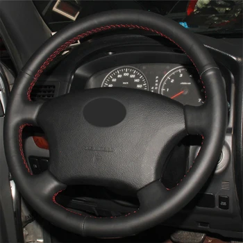 Auto oprema Crna umjetna koža poklopac volana za Toyota Land Cruiser Prado 120 2004-2007 2008 2009 Land Cruiser