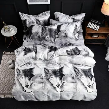 3D posteljine, deka jastučnicu životinja Panda Tigar mačka vuk lav 3 kom. / compl. 2 kom./compl. 1.5 m 2 m topla rasprodaja