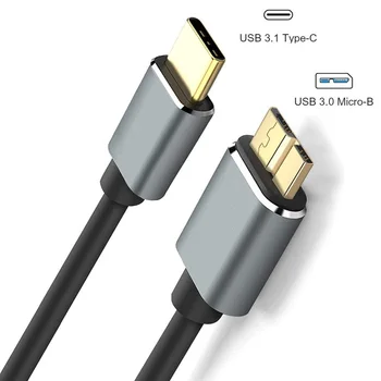 USB C Micro-B kabel Micro B USB3.0 kabel od čovjeka do čovjeka kabel za prijenos podataka HDD Case SSD tvrdi disk kabel za Samsung Seagate WD hard disk