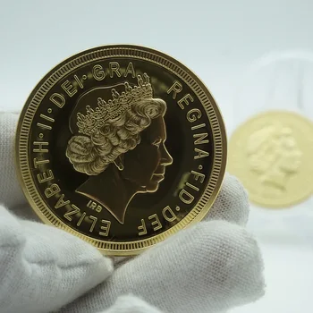 2013 velika Britanija Elizabeth II Sovereign Gold Copy Elizabeth II DEI GRA Regina FID DEF Zlatnik