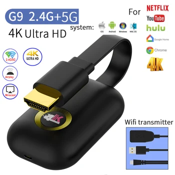 PERESAL HDMI Wireless Display Receiver 2.4 G+5G WiFi 4K 1080P Mobile Phone to TV Screen Cast Mirroring Adapter Dongle Display