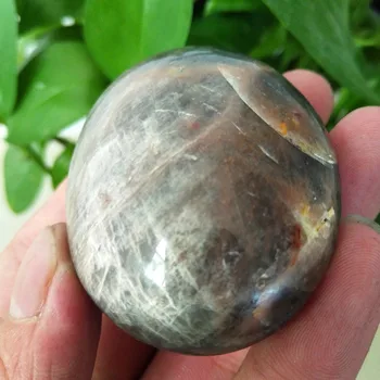 Prirodni kamen crni mesečev kamen Crystal dlan kamen reiki dragulj kamenje čakre i ljekovita kristali mjesečev kamen
